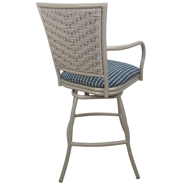 Longshore Tides Alexeia Patio Bar Stool with Cushion Wayfair